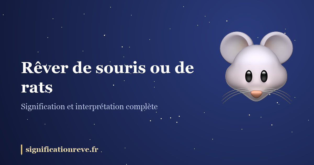 Rêver de souris ou de rats : illustration
