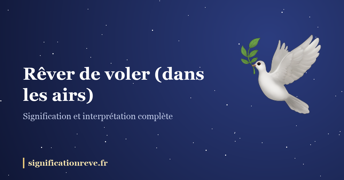 Rêver de voler (dans les airs) : illustration